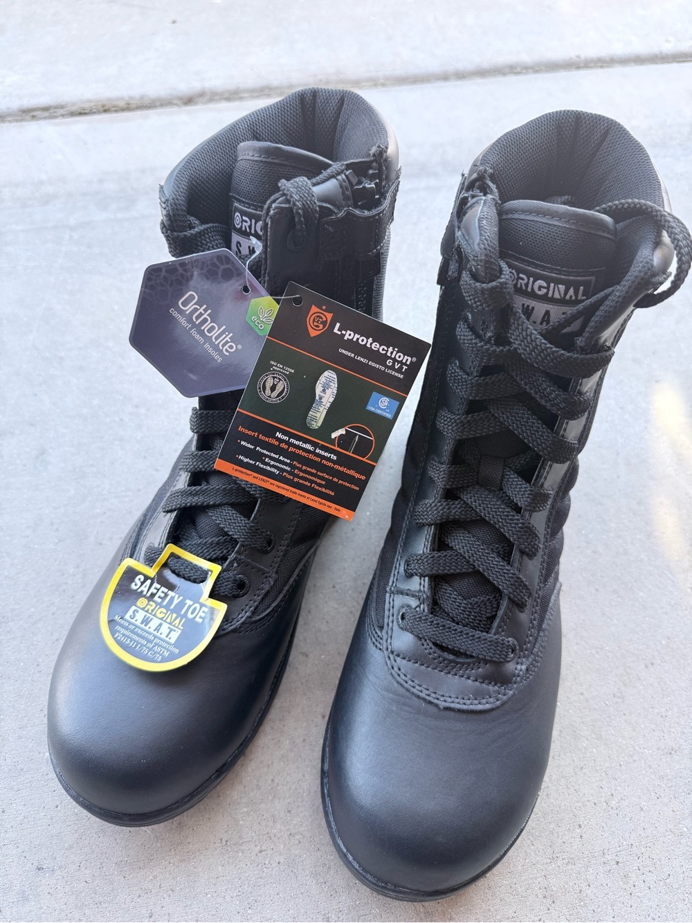 Men's Black Safety Toe Tactical Boots